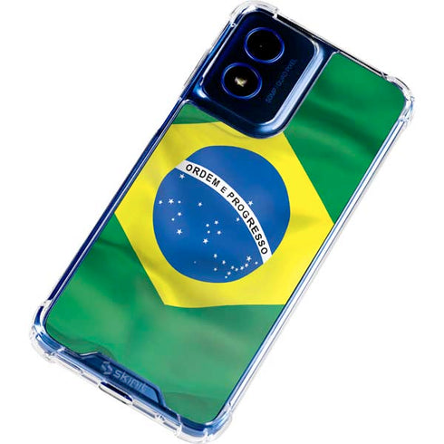 Brazil Flag Moto G 5G (2024) Clear Case